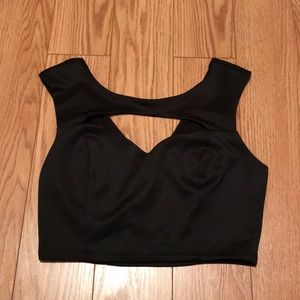 BEBE Black Crop Top